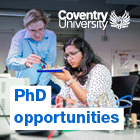 Coventry University Featured PhD Programmes