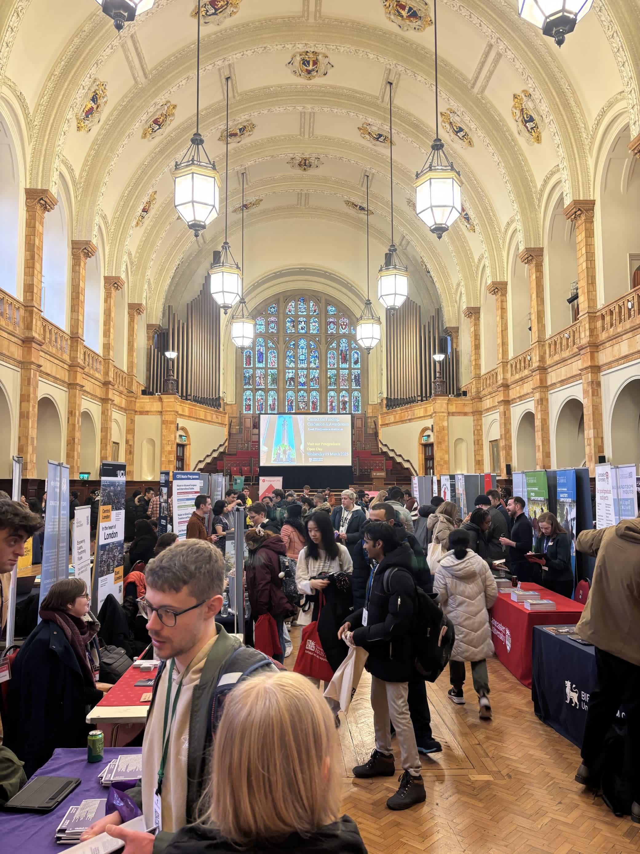 University exhibition stands at Postgrad LIVE event