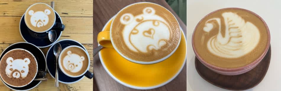 A small selection of the (many) flat whites that have got Charlotte through the PhD so far.