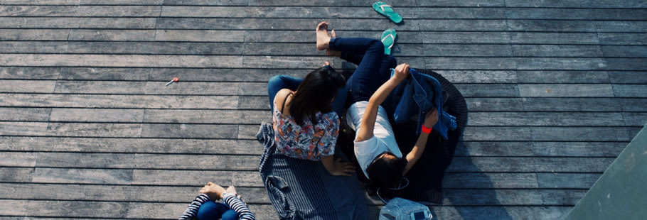 Students relaxing