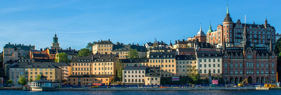 River with buildings