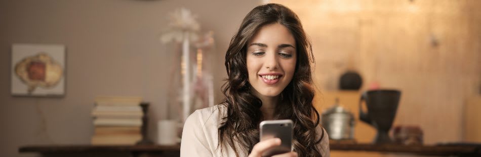 Woman looking at phone